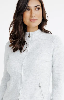 Pulls & Cardigans<Armand Thiery CARDIGAN ZIPPE - Argent