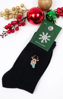 Sous-vêtements & Nuit<Armand Thiery Chaussettes Brodeer - Marine