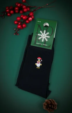 Sous-vêtements & Nuit<Armand Thiery Chaussettes Brodping - Marine