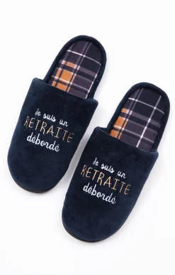 Accessoires<Armand Thiery Chaussons retraite - Marine