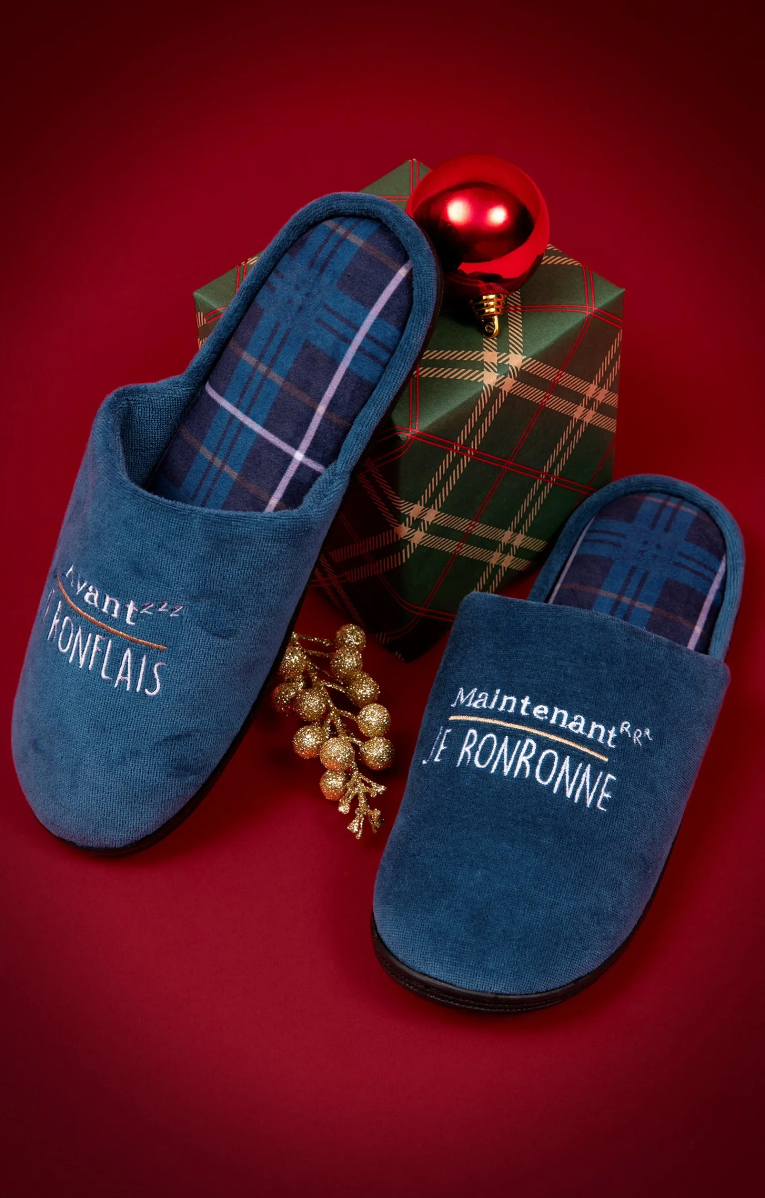 Accessoires<Armand Thiery Chaussons ronron - Pétrole