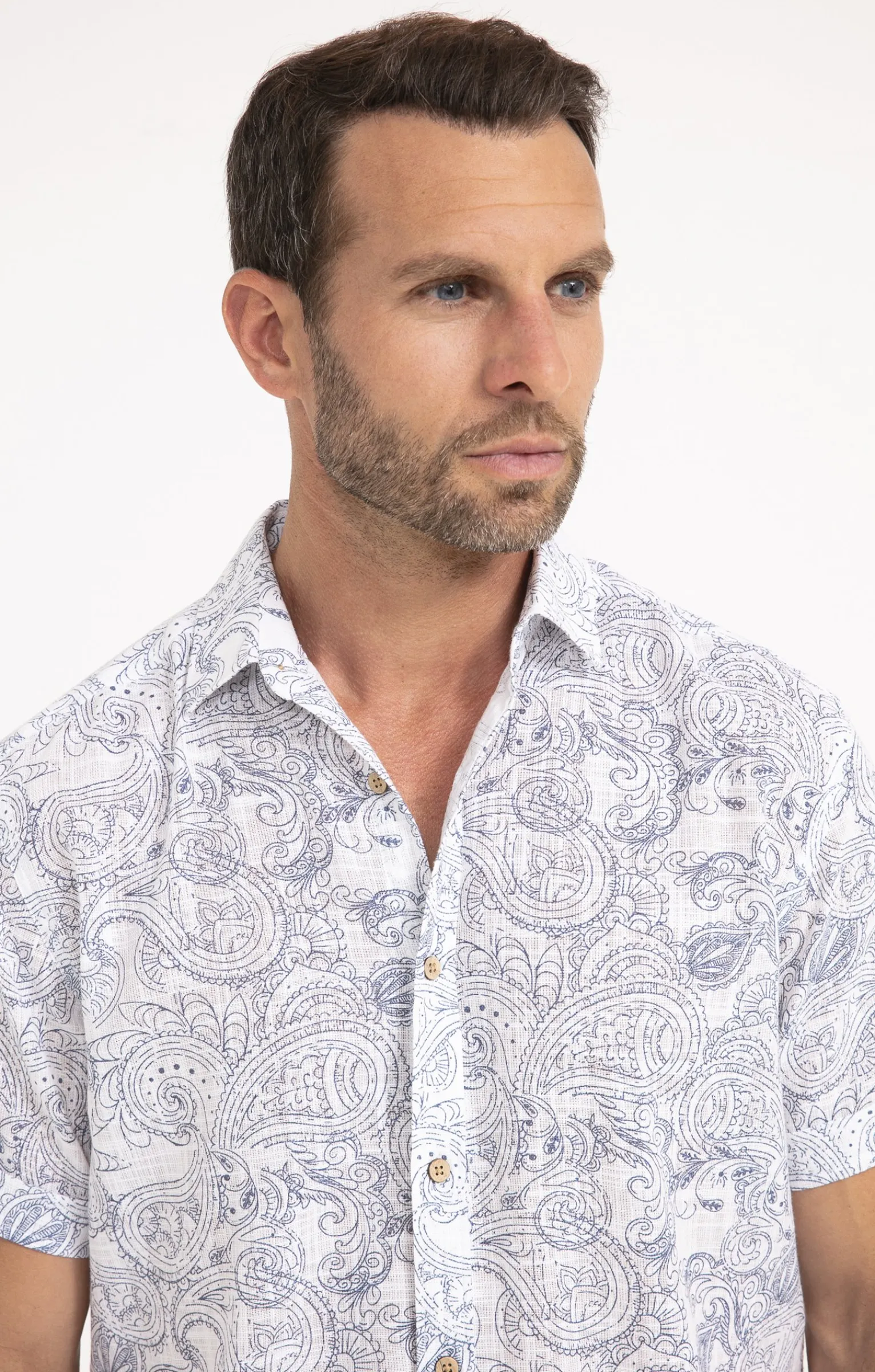 Chemises<Armand Thiery Chemise à manches courtes BADY - Blanc