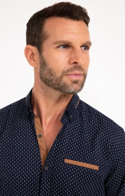 Chemises<Armand Thiery Chemise à manches longues - Marine