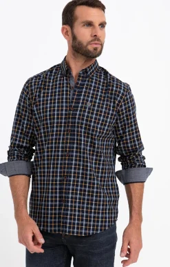 Chemises<Armand Thiery Chemise à manches longues CRX LÉGERS - Marine