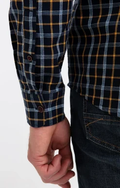 Chemises<Armand Thiery Chemise à manches longues CRX LÉGERS - Marine