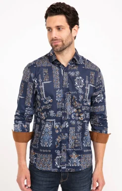 Chemises<Armand Thiery Chemise à manches longues FREAKY - Marine