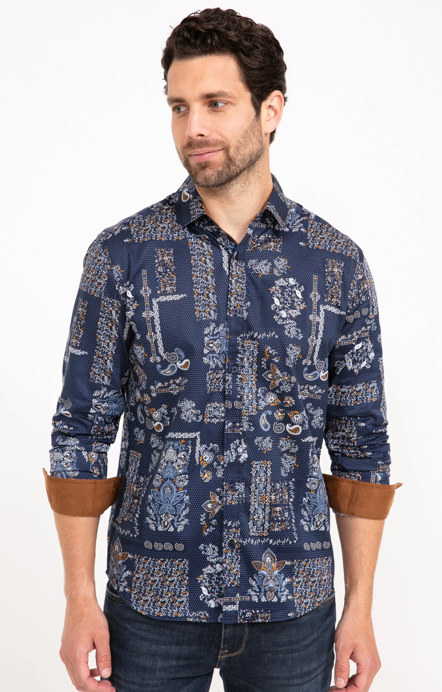 Chemises<Armand Thiery Chemise à manches longues FREAKY - Marine