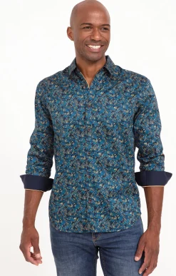 Chemises<Armand Thiery Chemise à manches longues LILDARKO - Pétrole