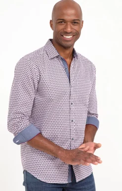 Chemises<Armand Thiery Chemise à manches longues ROSASO - Bordeaux