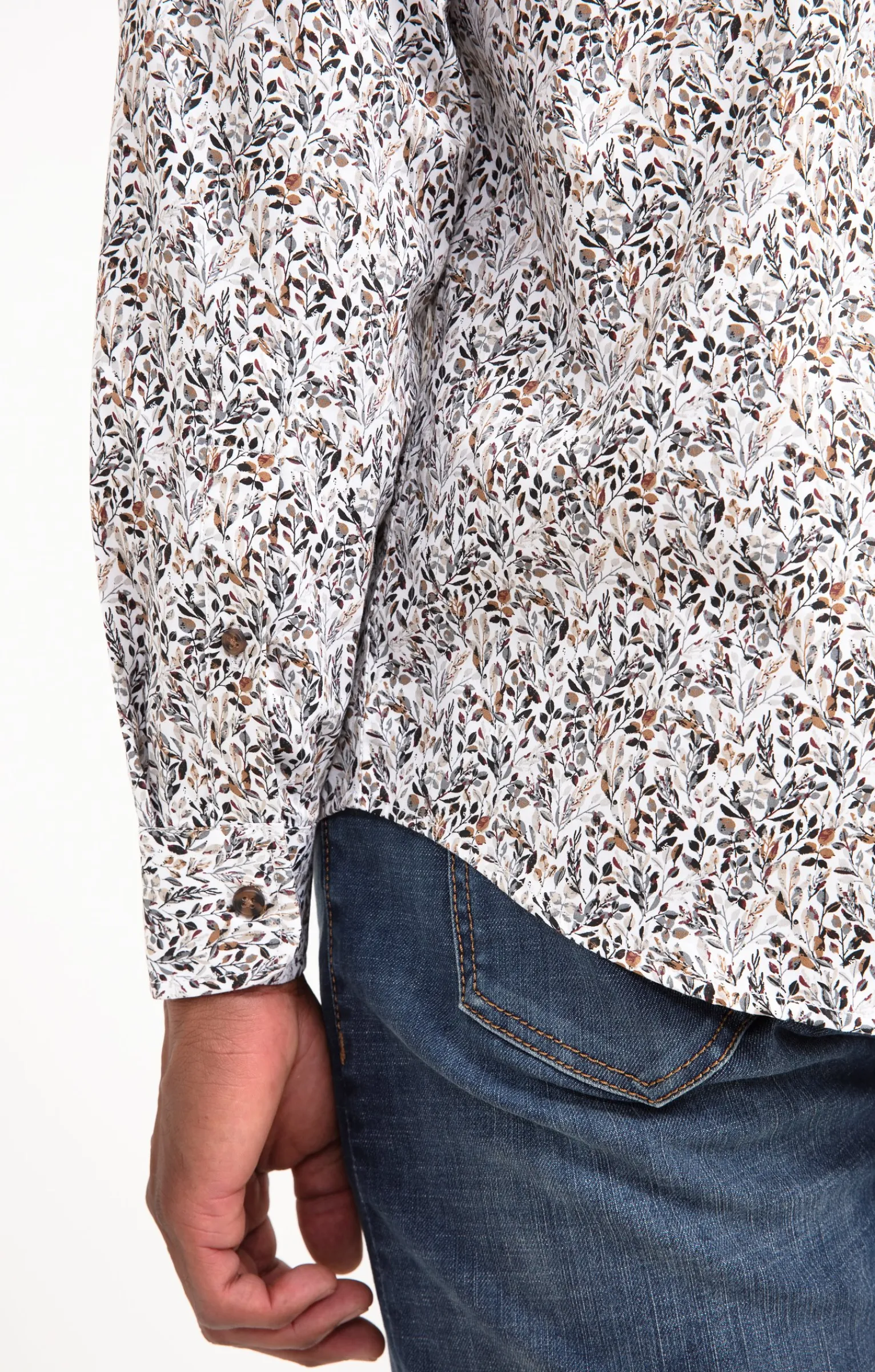 Chemises<Armand Thiery Chemise à manches longues MARCUS Gris - Grisclair