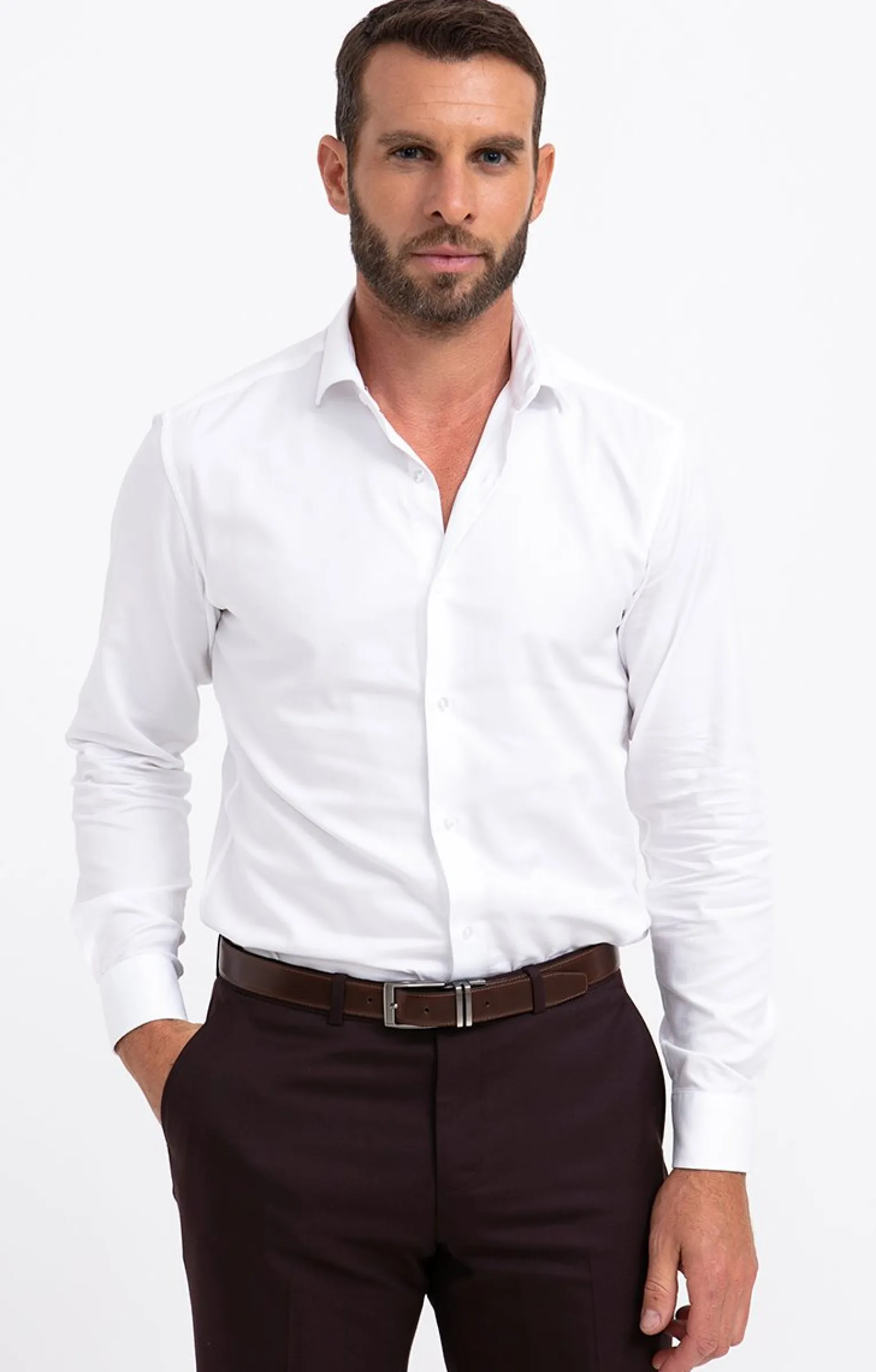 Chemises<Armand Thiery Chemise coupe ajustée Ruba - Blanc