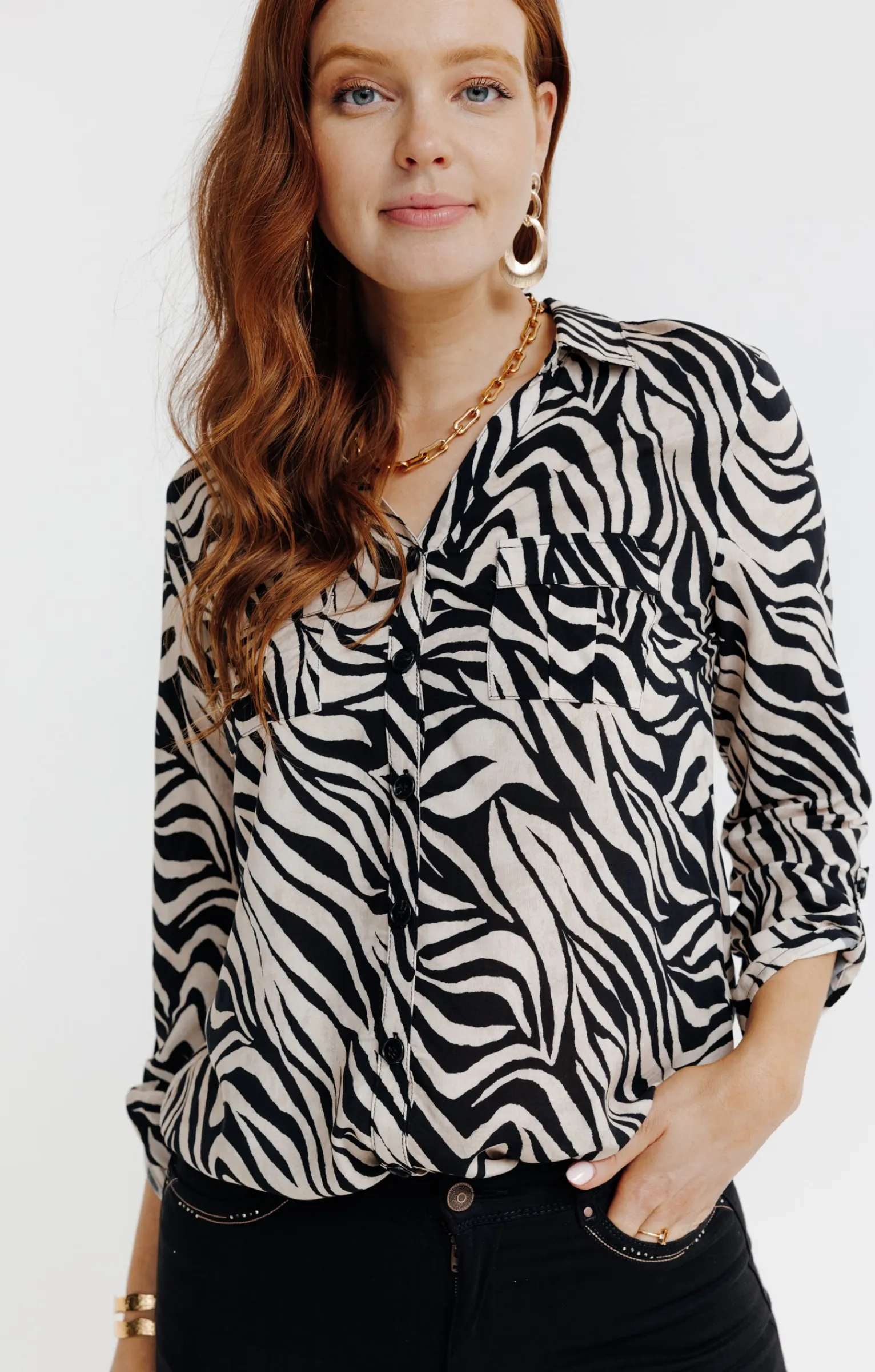 Chemisiers<Armand Thiery Chemise imprimé animal - Noir