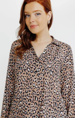Chemisiers<Armand Thiery Chemise imprimé animalier - Camel