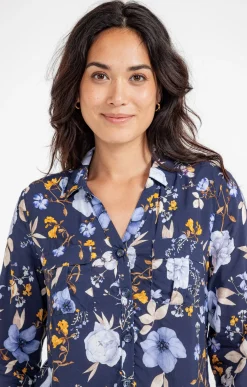 Chemisiers<Armand Thiery Chemise imprimé fleuri - Marine