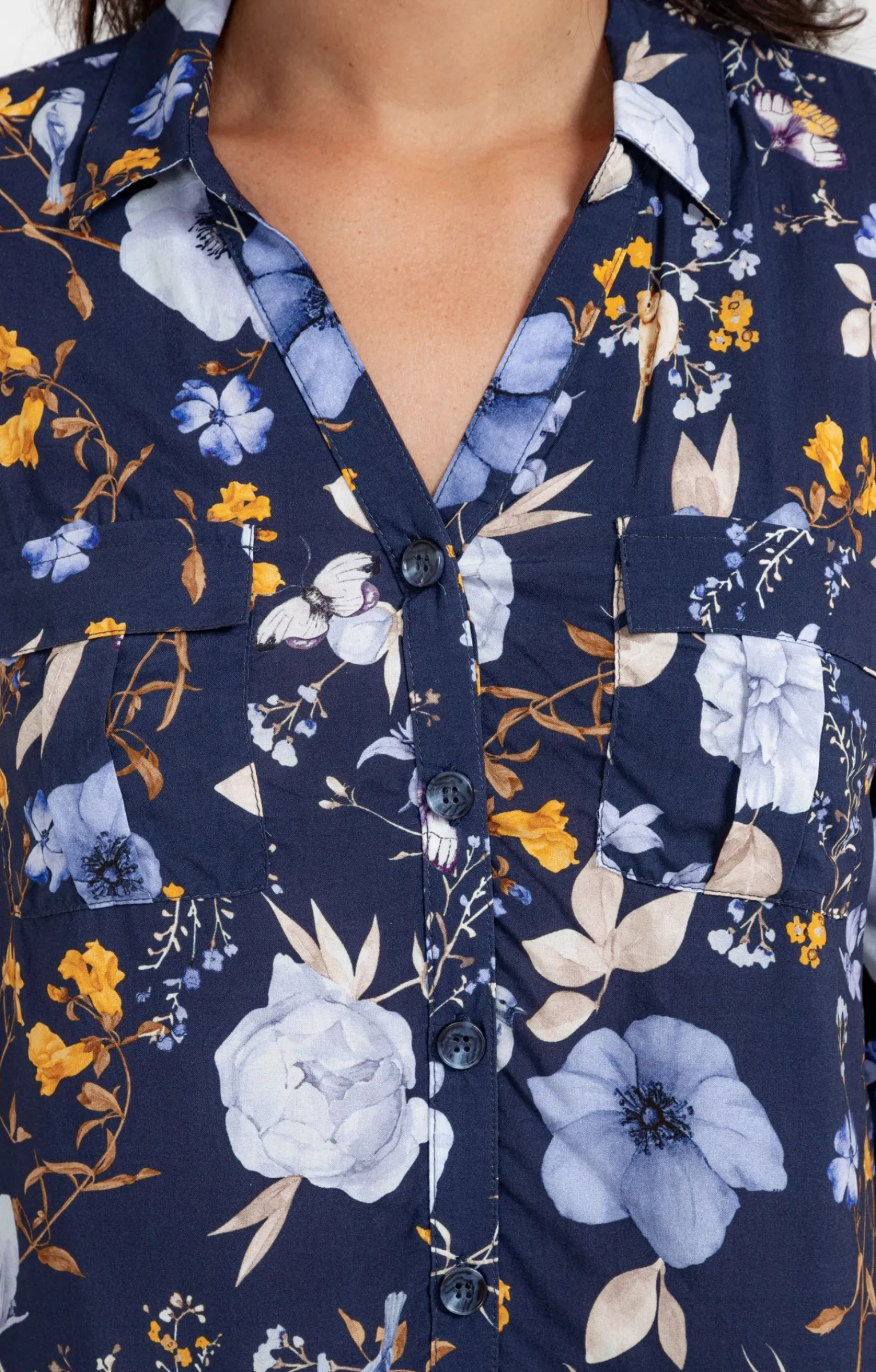 Chemisiers<Armand Thiery Chemise imprimé fleuri - Marine