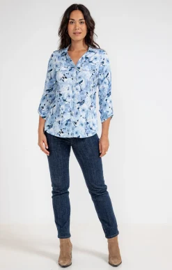 Chemisiers<Armand Thiery Chemise imprimé fleuri boutons nacrés - Écru