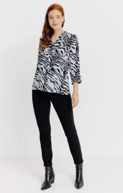 Chemisiers<Armand Thiery CHEMISE IMPRIME ANIMAL DETAIL SNAPS - Grismoyen