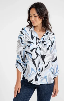 Chemisiers<Armand Thiery Chemise imprimée animalier - Écru