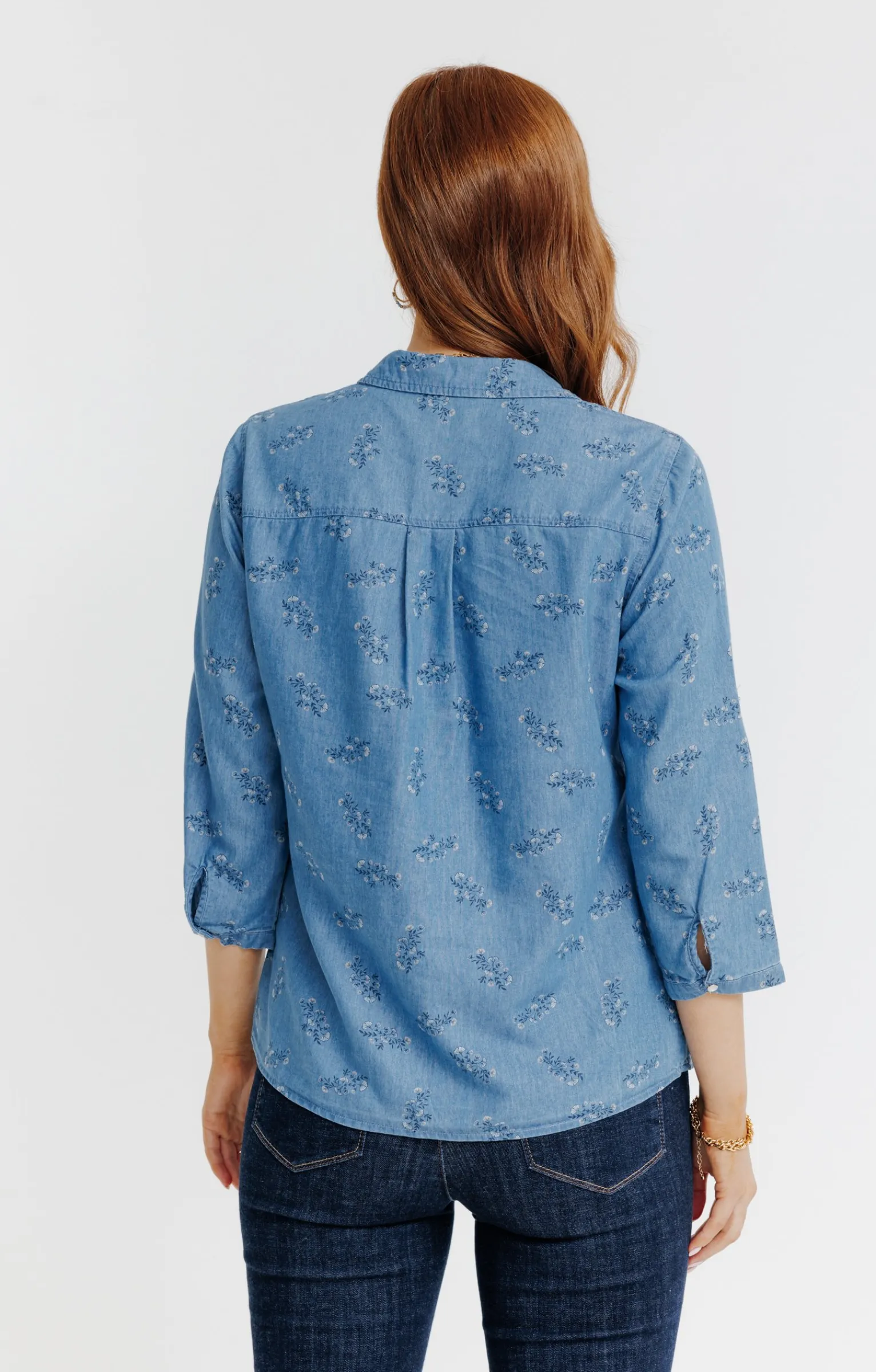 Chemisiers<Armand Thiery chemise imprimée coton-lyocell - Bleu