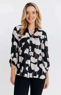 Chemisiers<Armand Thiery Chemise imprimée feuillage - Noir