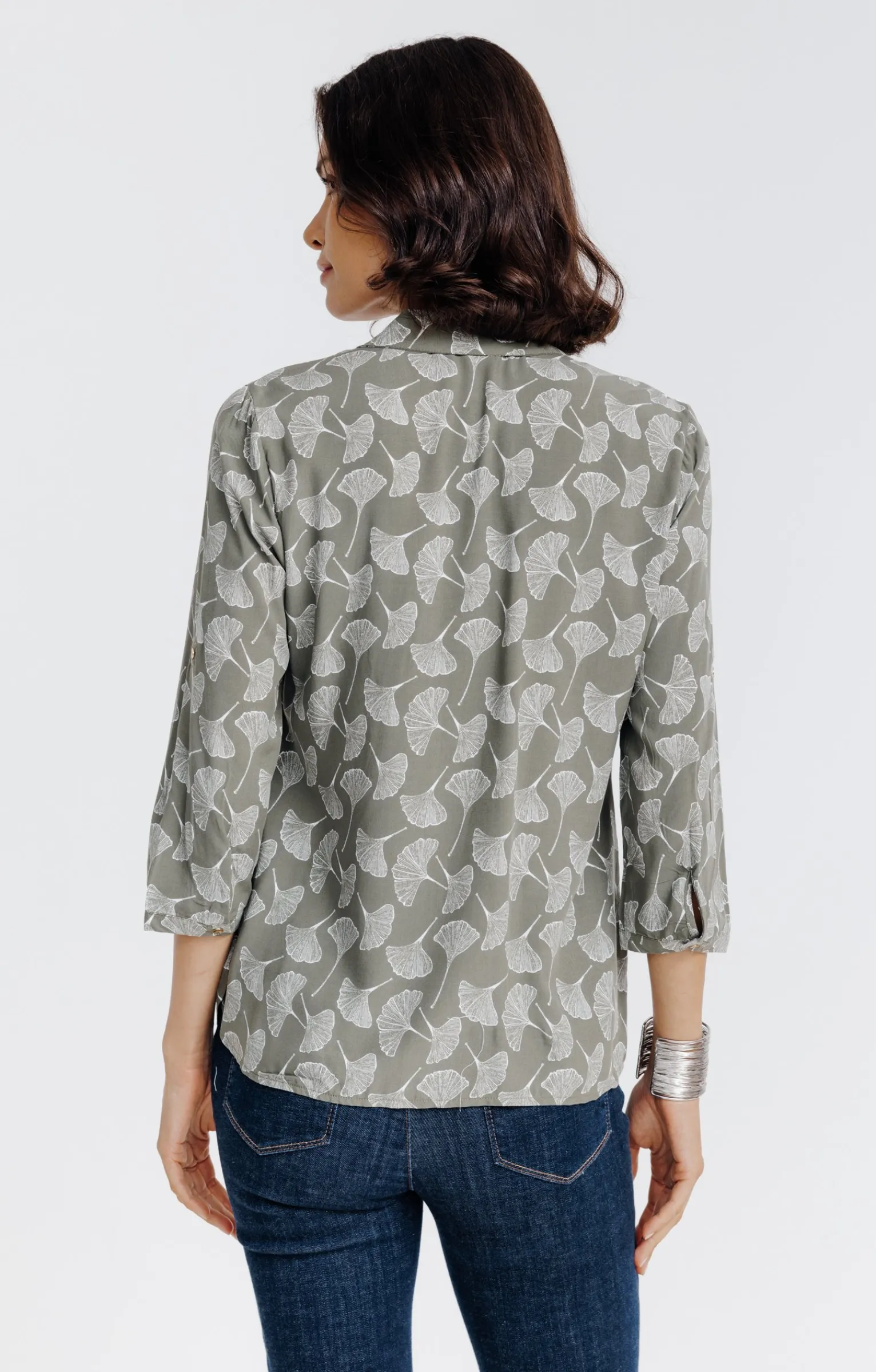 Chemisiers<Armand Thiery Chemise imprimée feuillage - Kakiclair