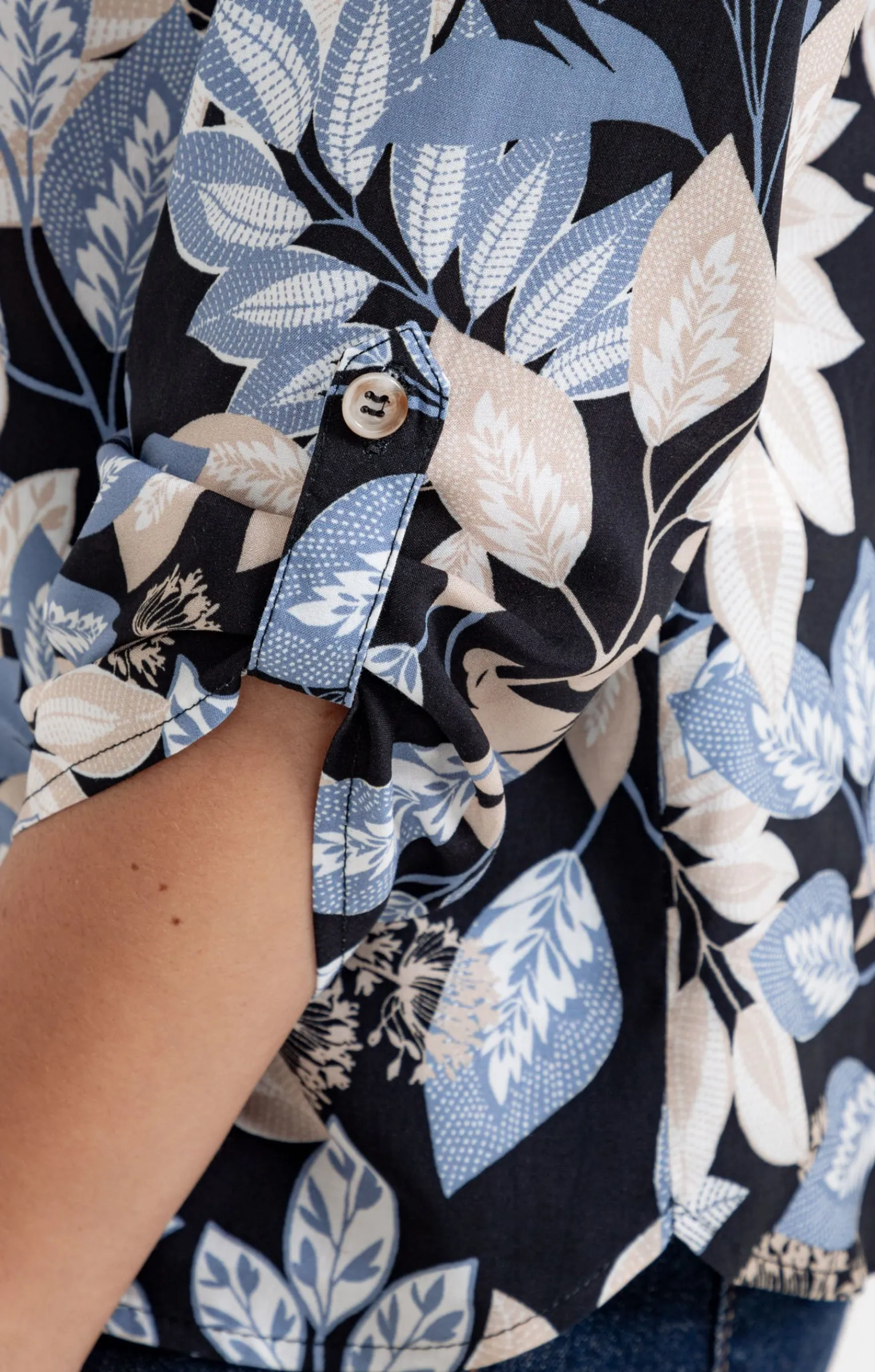 Chemisiers<Armand Thiery CHEMISE IMPRIME NATUREL AVEC POCHE - Noir