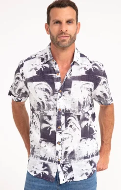 Chemises<Armand Thiery Chemise manches courtes PALMITO - Noir