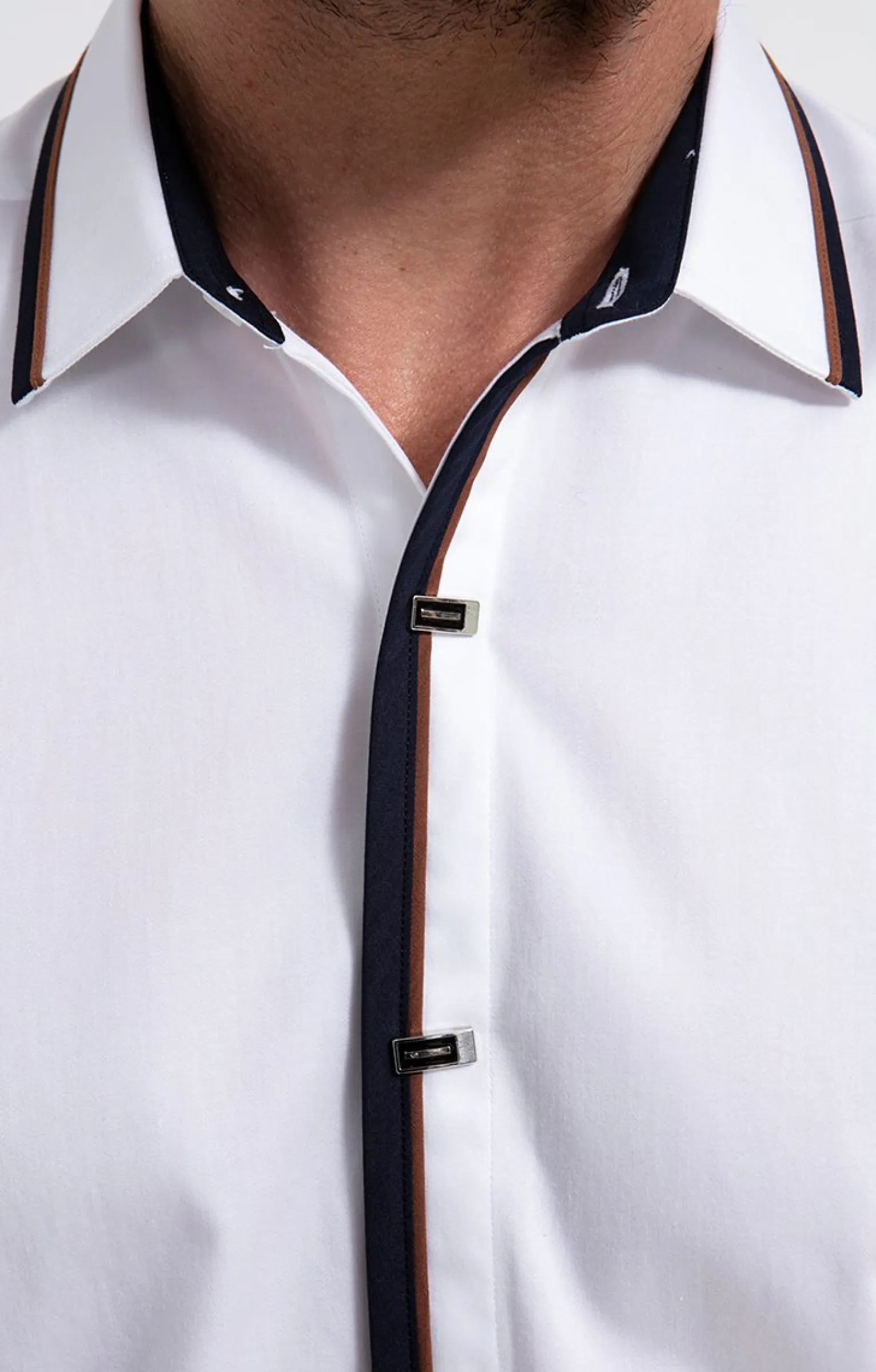 Chemises<Armand Thiery Chemise manches longue en satin - Blanc