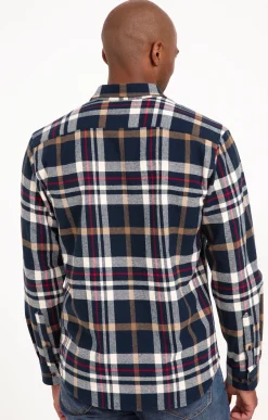 Chemises<Armand Thiery Chemise manches longues à carreaux - Marine
