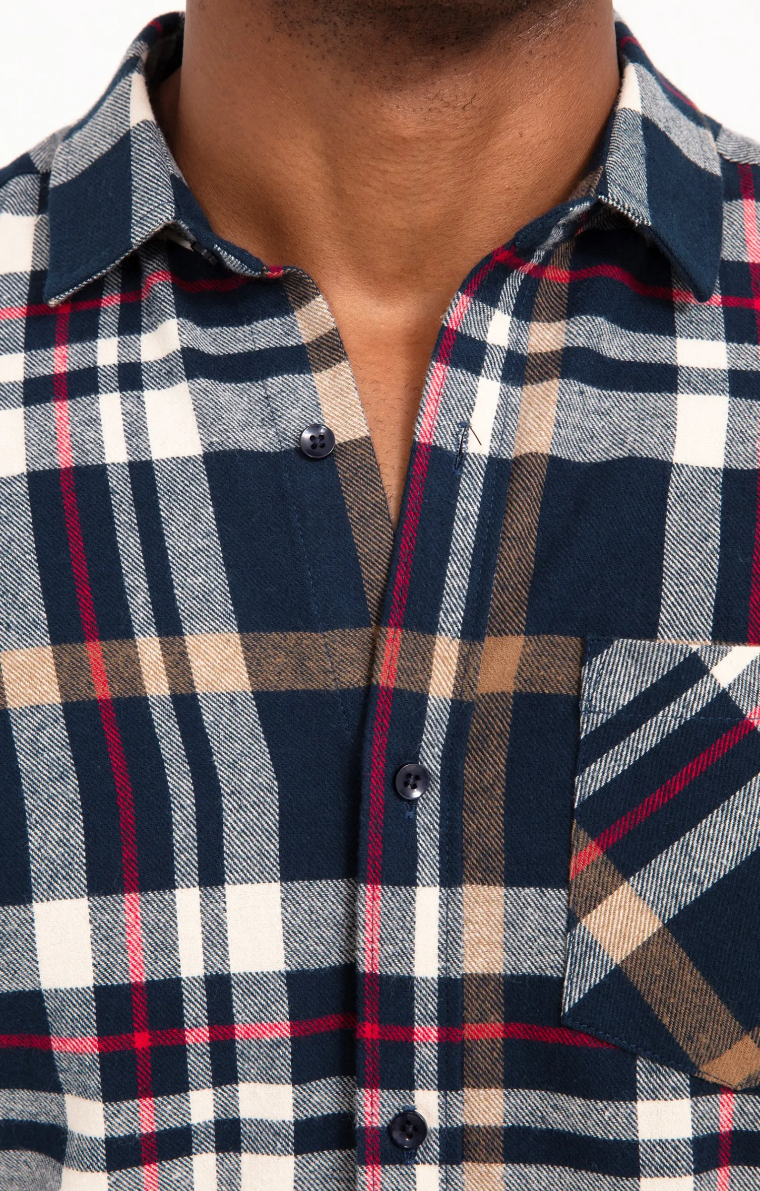 Chemises<Armand Thiery Chemise manches longues à carreaux - Marine