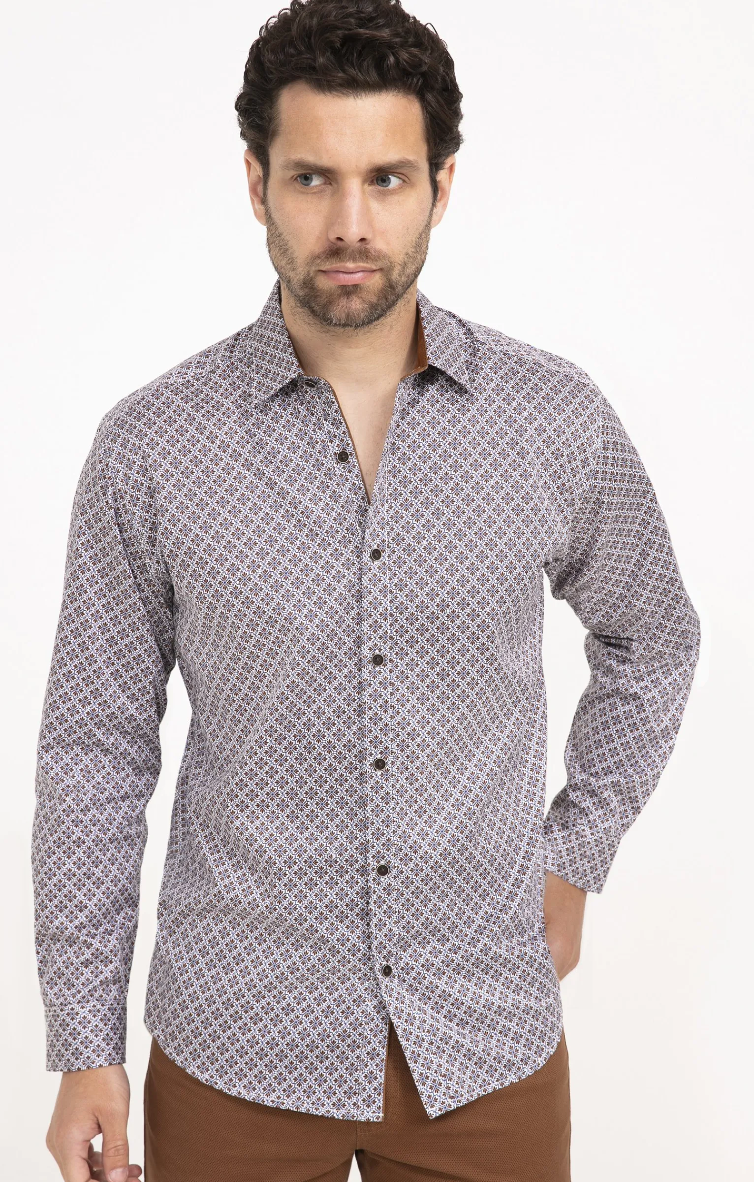 Chemises<Armand Thiery Chemise manches longues ARABESQUE - Blanc