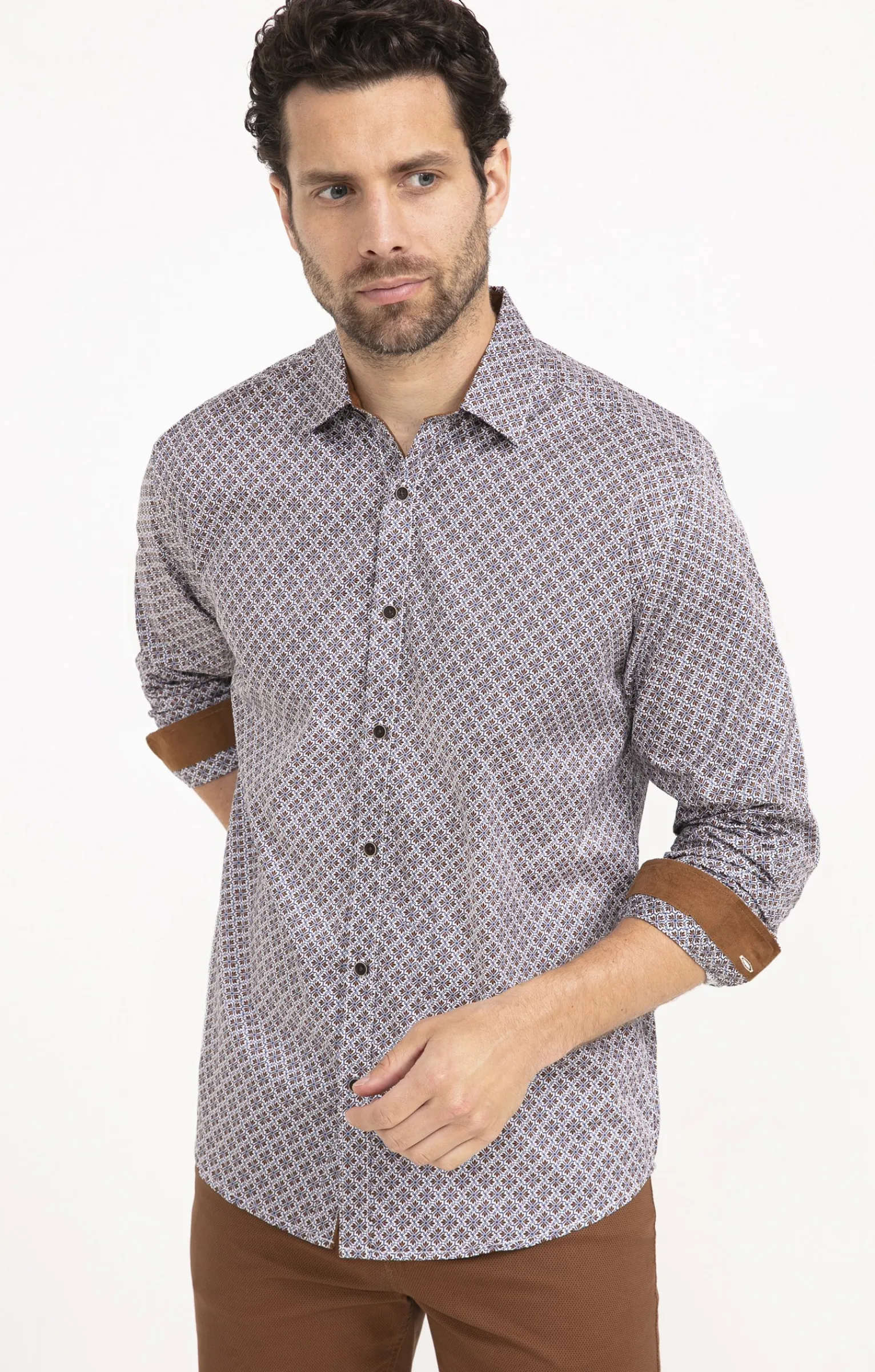 Chemises<Armand Thiery Chemise manches longues ARABESQUE - Blanc