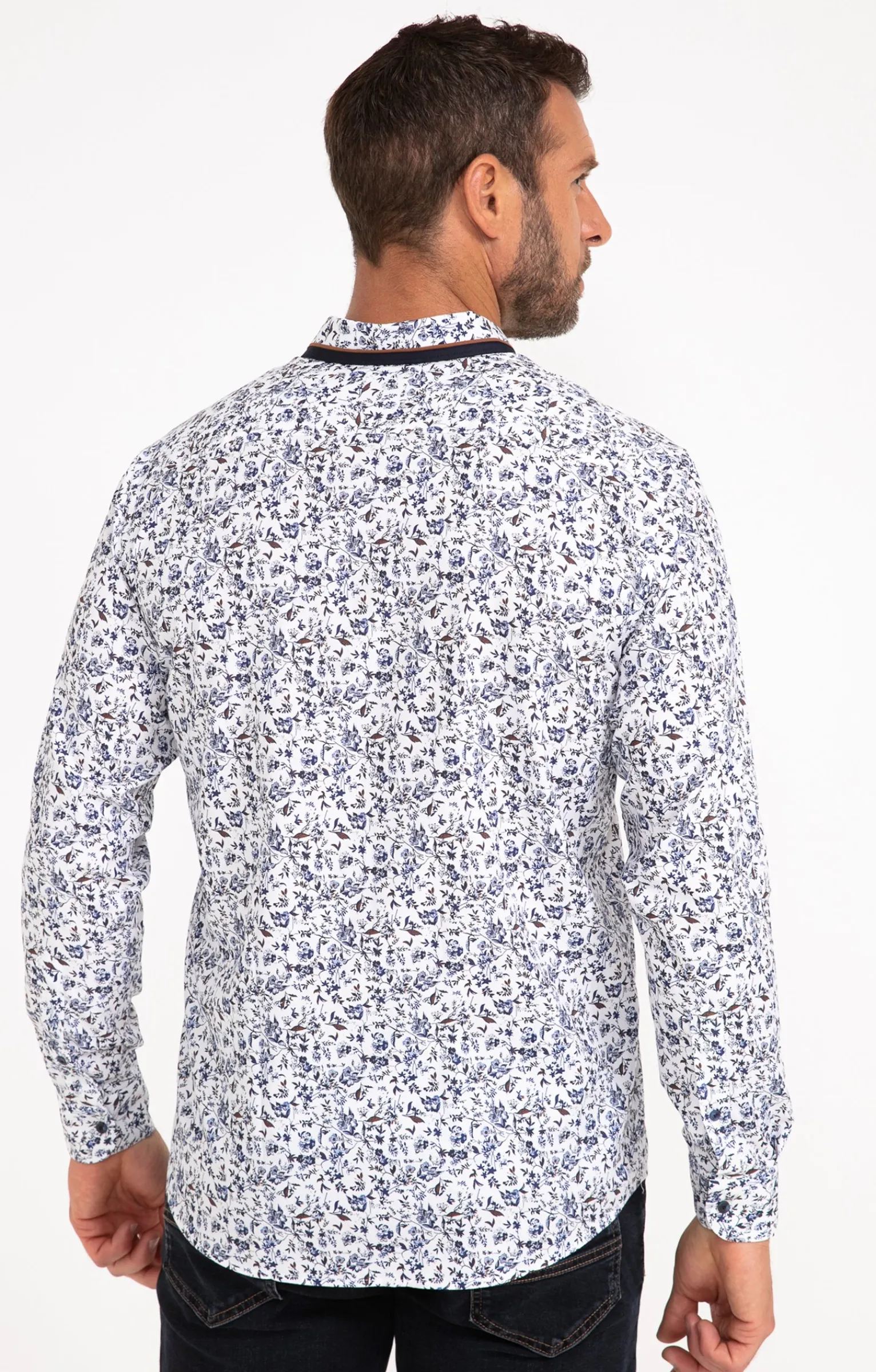 Chemises<Armand Thiery Chemise manches longues BENJI - Blanc