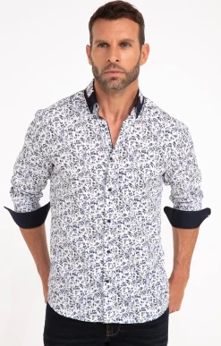 Chemises<Armand Thiery Chemise manches longues BENJI - Blanc