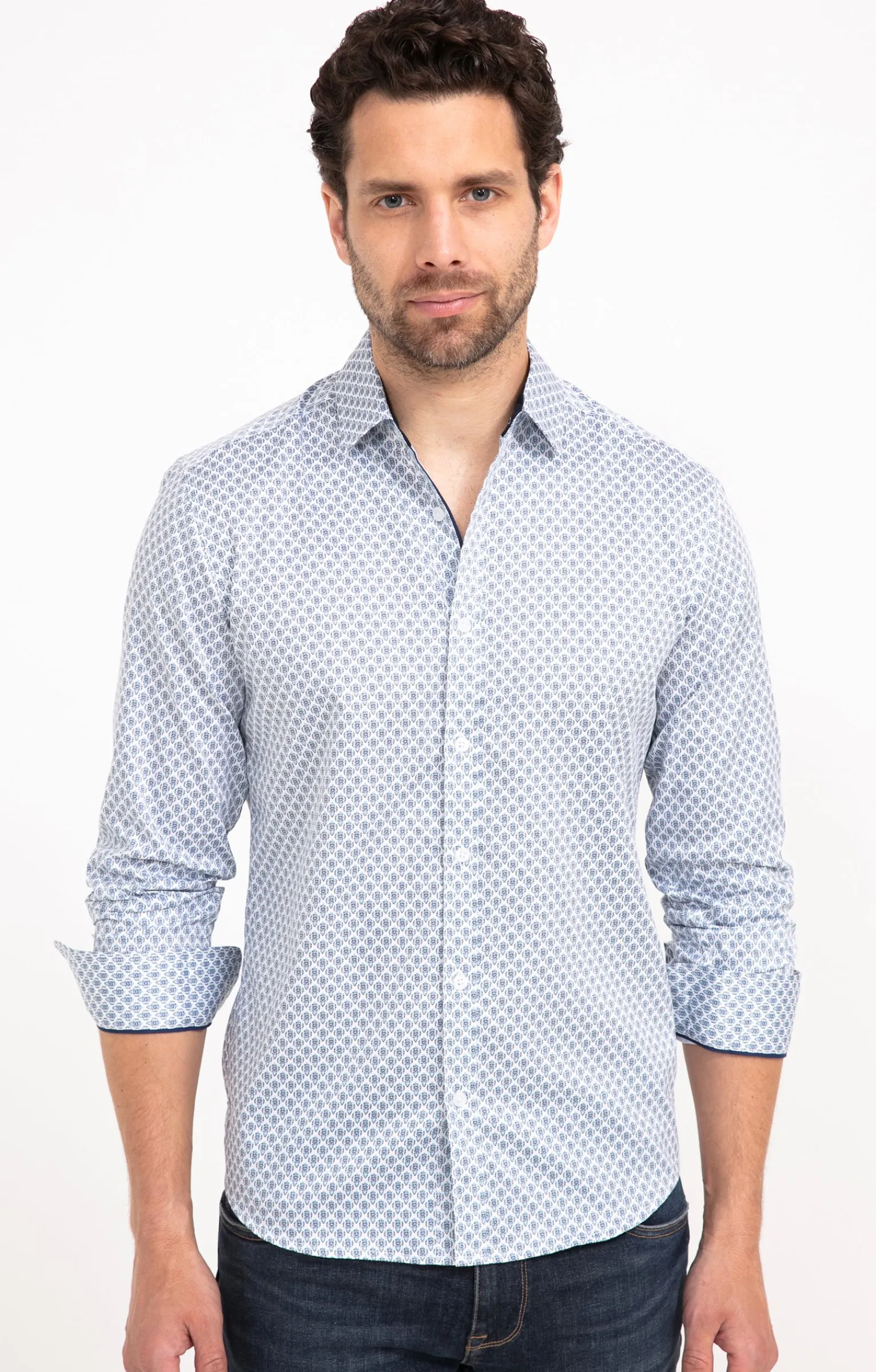 Chemises<Armand Thiery Chemise manches longues BARCA - Blanc