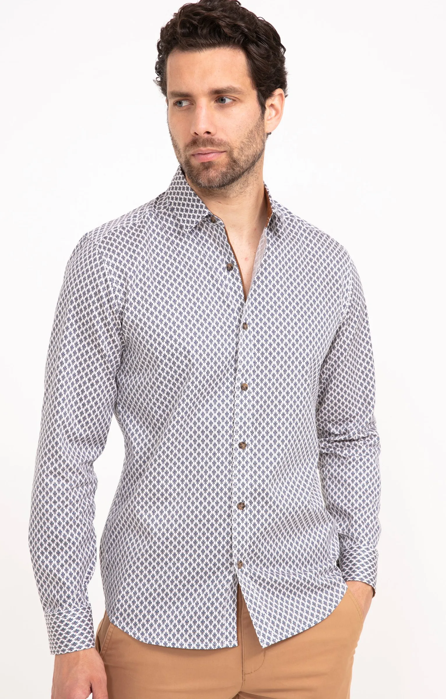 Chemises<Armand Thiery Chemise manches longues BILBA - Blanc
