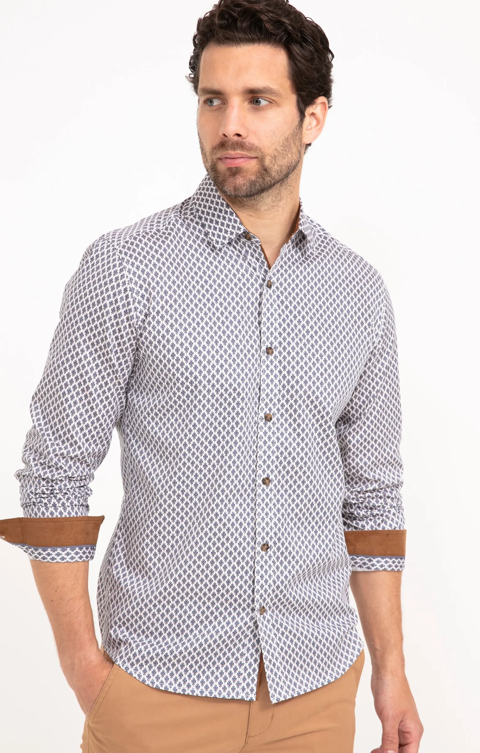 Chemises<Armand Thiery Chemise manches longues BILBA - Blanc
