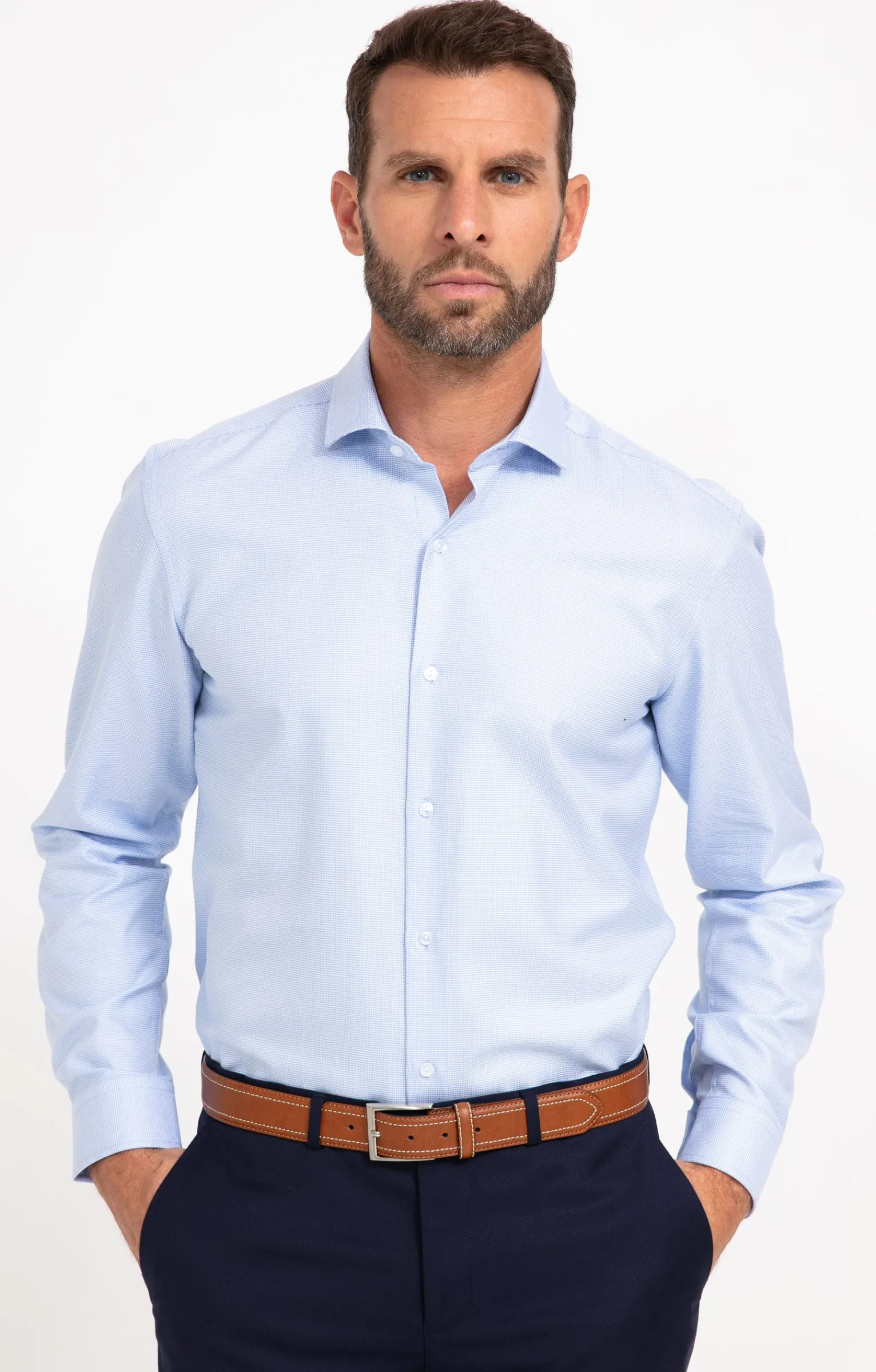 Chemises<Armand Thiery Chemise manches longues coupe ajustée - Bleuciel