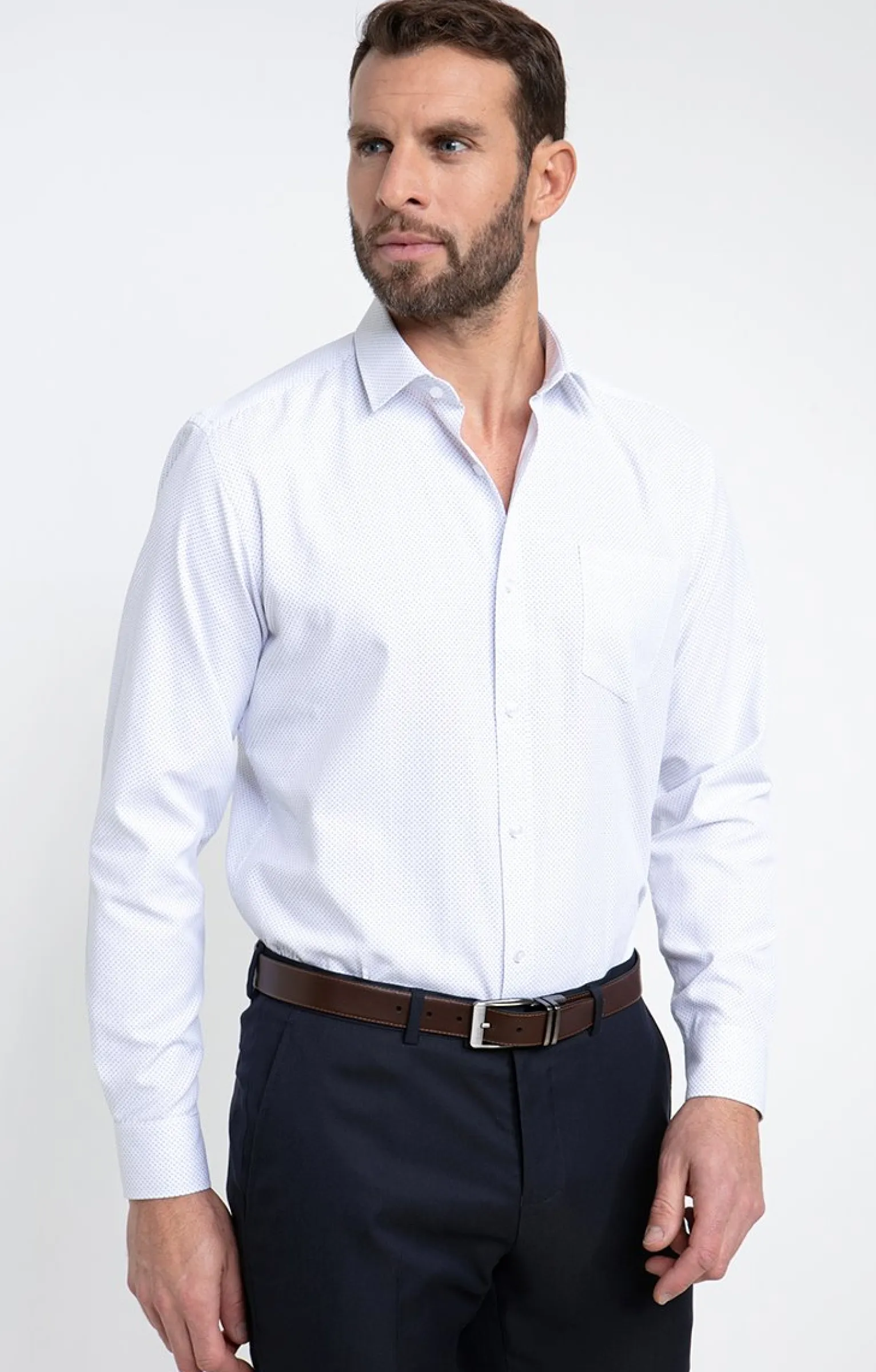 Chemises<Armand Thiery Chemise manches longues coupe regular - Blanc