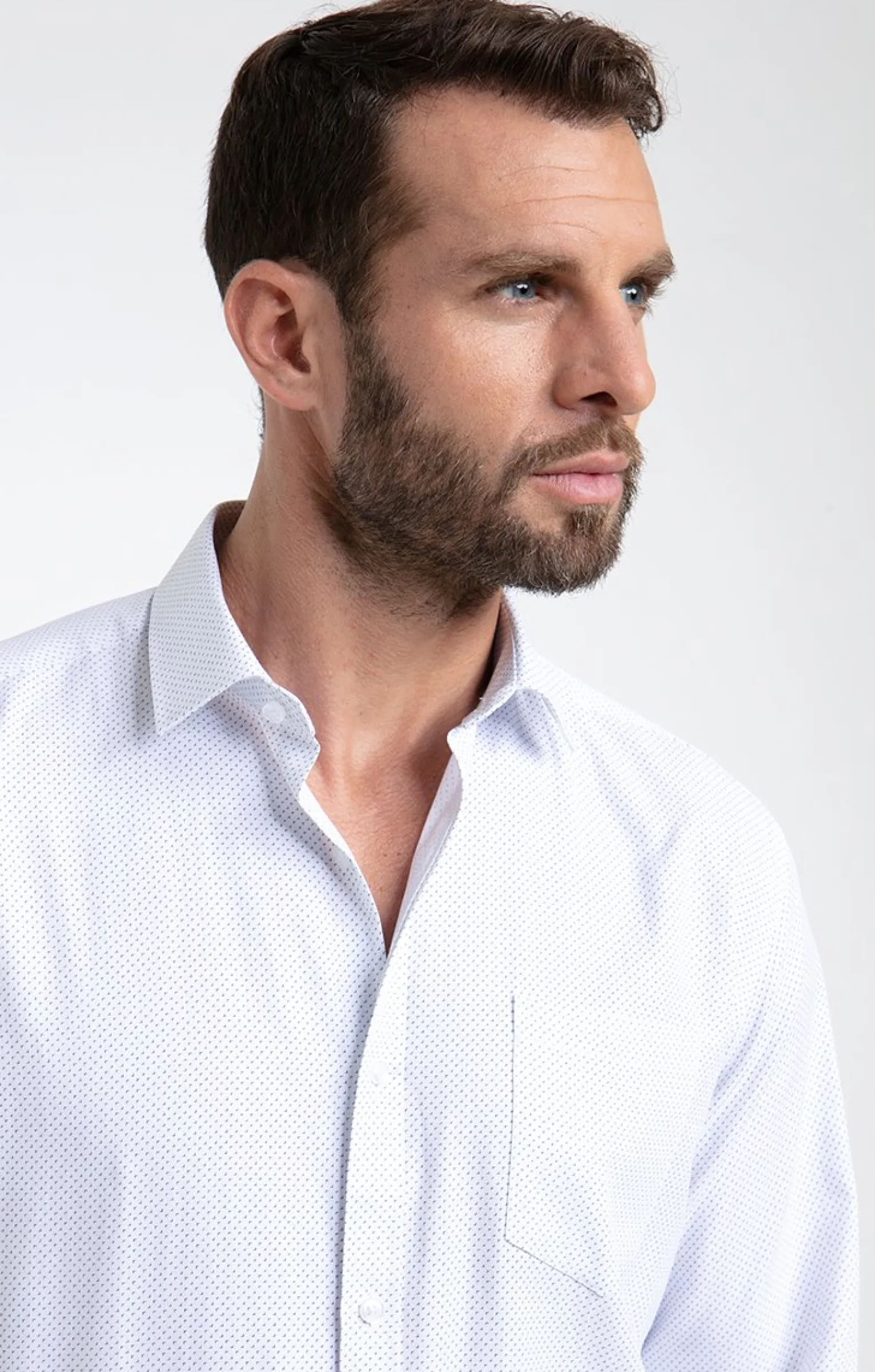 Chemises<Armand Thiery Chemise manches longues coupe regular - Blanc