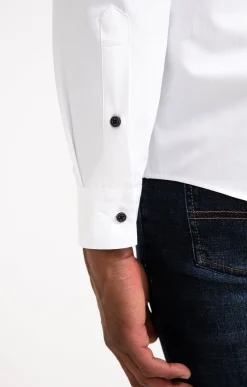 Chemises<Armand Thiery Chemise manches longues détails imprimés - Blanc