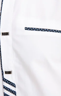 Chemises<Armand Thiery Chemise manches longues détails imprimés - Blanc