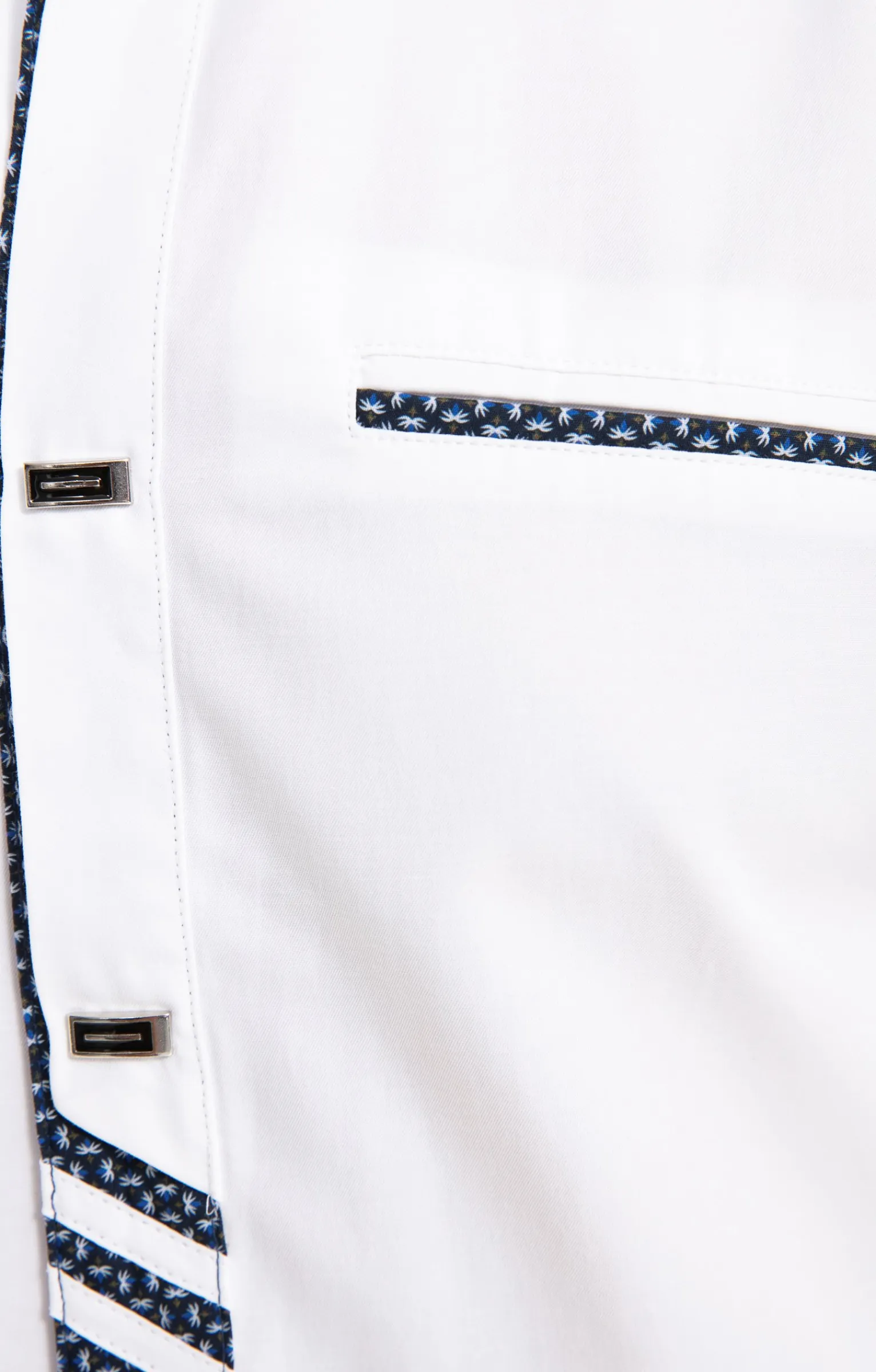 Chemises<Armand Thiery Chemise manches longues détails imprimés - Blanc