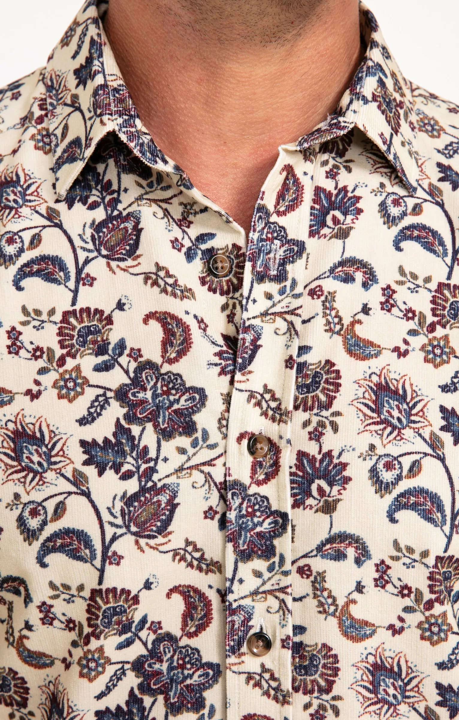 Chemises<Armand Thiery Chemise manches longues en velours - Écru