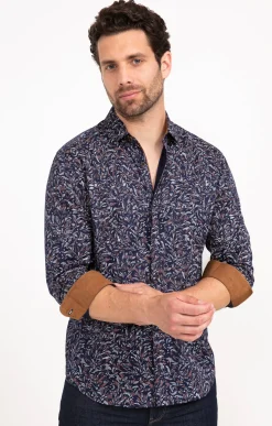Chemises<Armand Thiery Chemise manches longues LASCO - Marine