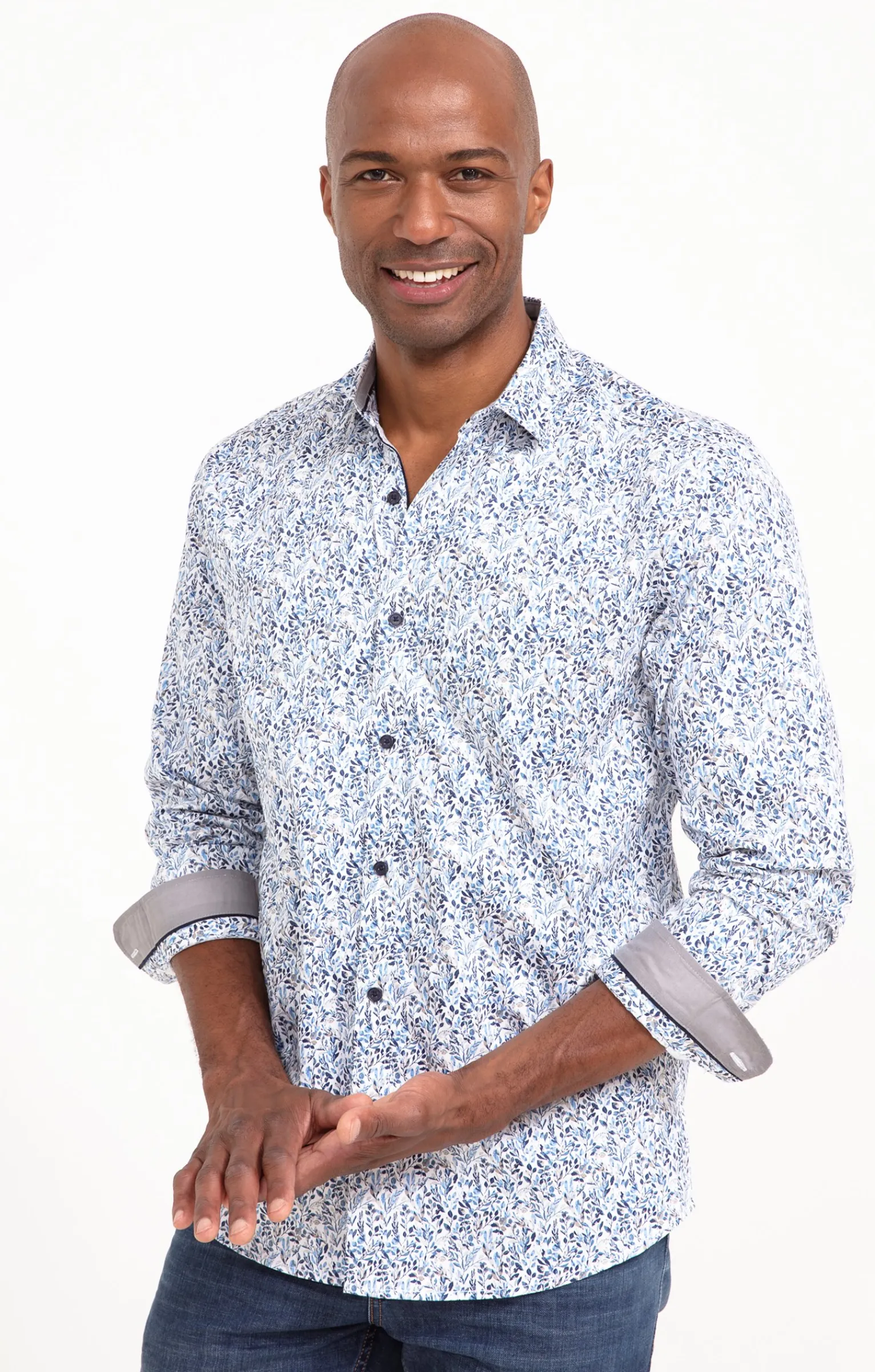 Chemises<Armand Thiery Chemise manches longues MARCUS - Bleu