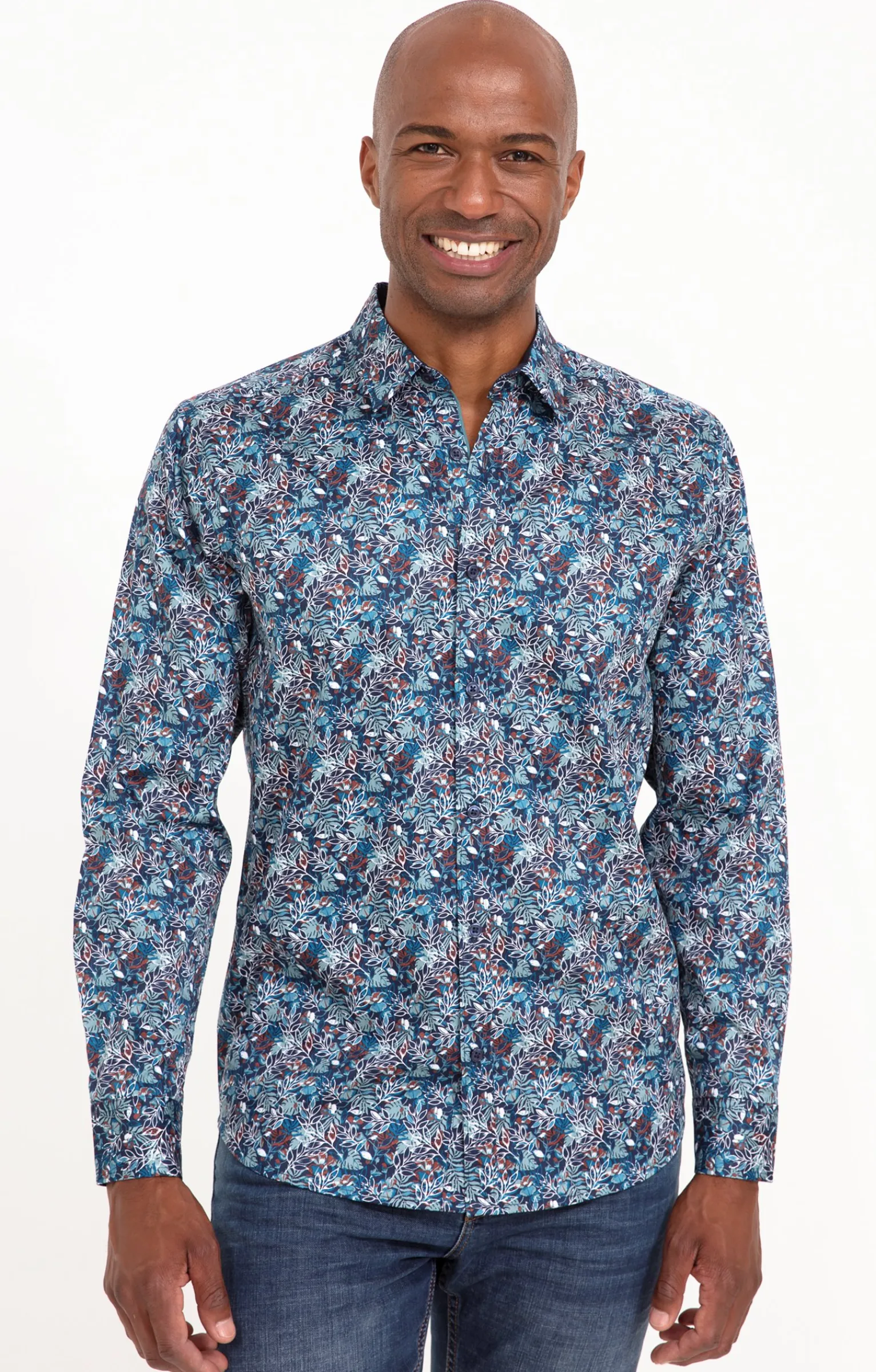Chemises<Armand Thiery Chemise manches longues PETROLE NAVY - Marine
