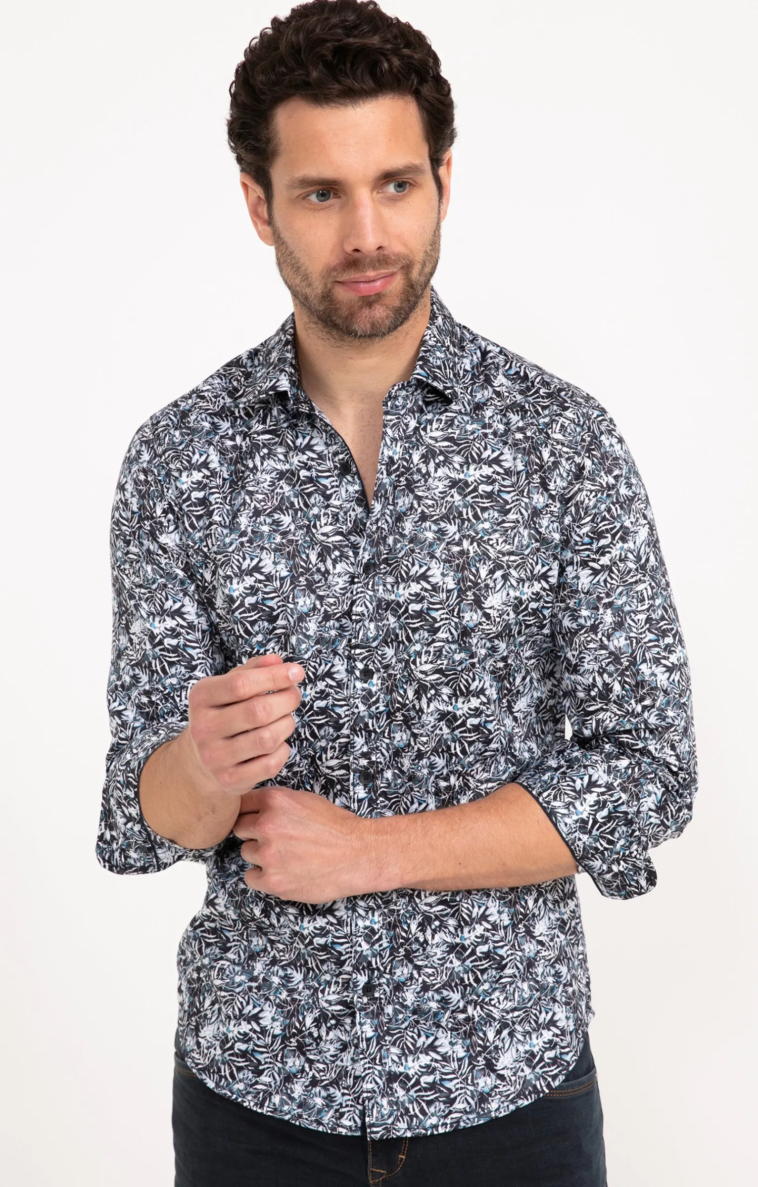 Chemises<Armand Thiery Chemise manches longues PETROLE DARK - Pétrole