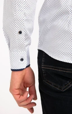 Chemises<Armand Thiery Chemise manches longues SAPIN - Blanc