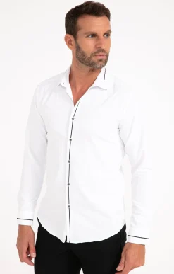 Chemises<Armand Thiery Chemise manches longues unie - Blanc